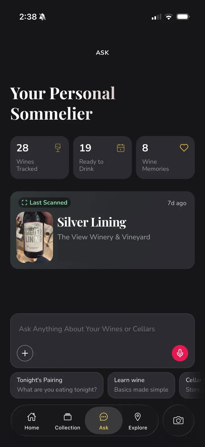 The Veeno AI sommelier